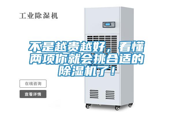 不是越貴越好，看懂兩項你就會挑合適的除濕機(jī)了！
