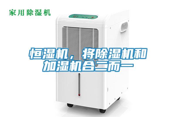 恒濕機，將除濕機和加濕機合二而一