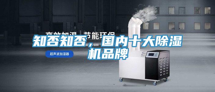 知否知否,國內十大除濕機品牌
