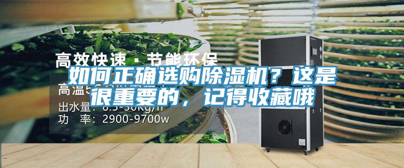 如何正確選購除濕機？這是很重要的，記得收藏哦
