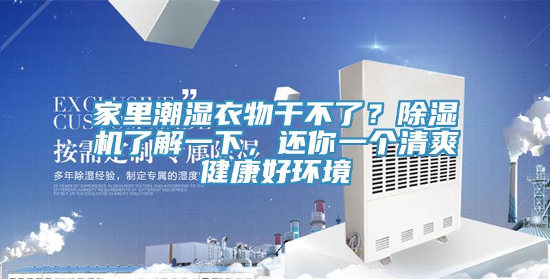 家里潮濕衣物干不了？除濕機(jī)了解一下，還你一個清爽健康好環(huán)境