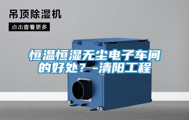恒溫恒濕無塵電子車間的好處？-清陽工程