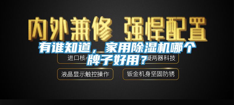 有誰知道，家用除濕機哪個牌子好用？
